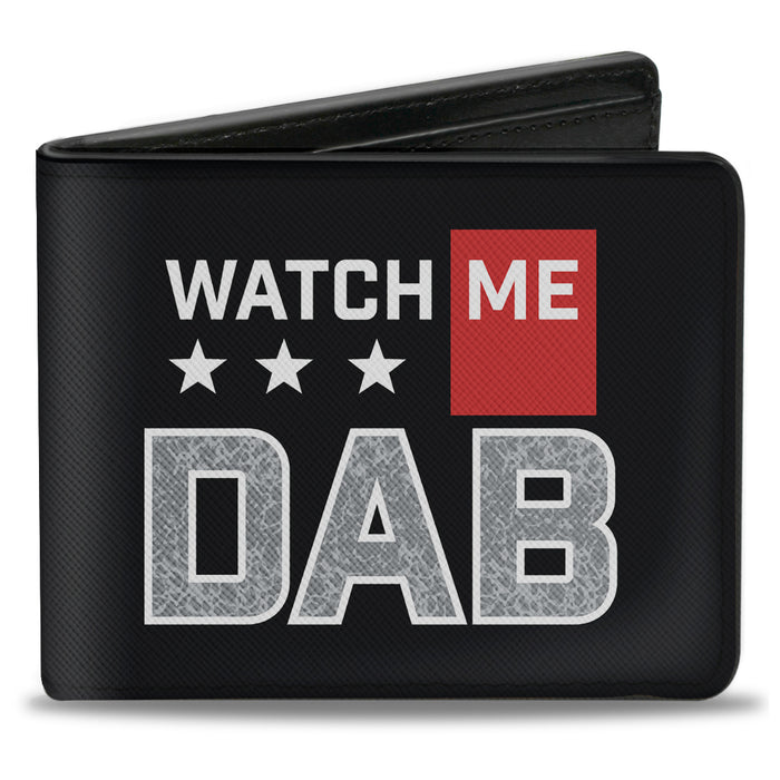 Bi-Fold Wallet - WATCH ME DAB Stars Black Red White Crackle Gray Bi-Fold Wallets Buckle-Down   