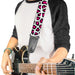 Guitar Strap - Leopard White Fuchsia Guitar Straps Buckle-Down   