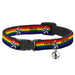 Cat Collar Breakaway - Nautical Star Rainbow White Black Breakaway Cat Collars Buckle-Down   