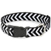 Plastic Clip Collar - Chevron3 White/Black Plastic Clip Collars Buckle-Down   