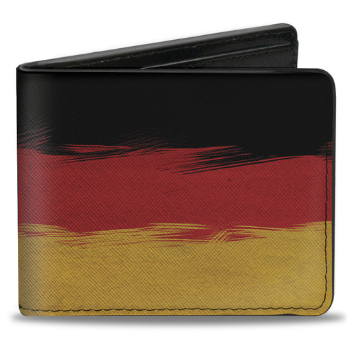 Bi-Fold Wallet - German Flag Stripes Distressed Painting Bi-Fold Wallets Buckle-Down   
