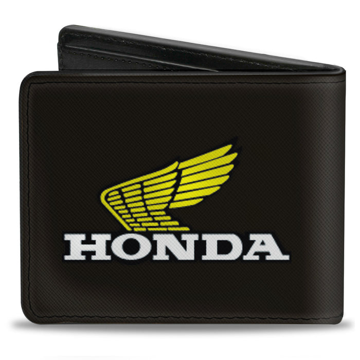Bi-Fold Wallet - HONDA Motorcycle Black Yellow White Bi-Fold Wallets Honda Motorsports   