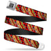 BD Wings Logo CLOSE-UP Full Color Black Silver Seatbelt Belt - Hot Dogs/Buffalo Plaid Black/Red Webbing Seatbelt Belts Buckle-Down   