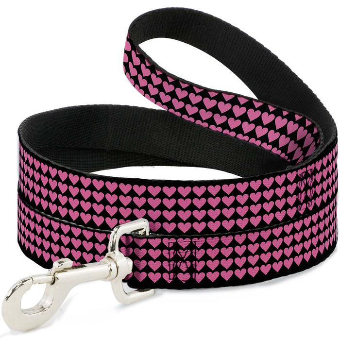 Dog Leash - Mini Hearts Black/Pink Dog Leashes Buckle-Down   
