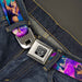BD Wings Logo CLOSE-UP Full Color Black Silver Seatbelt Belt - Cats in Space Pinks/Blues Webbing Seatbelt Belts Buckle-Down   