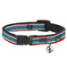 Cat Collar Breakaway - Stripes Red Blues White Breakaway Cat Collars Buckle-Down   