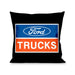 Pillow - THROW - FORD TRUCKS Logo2 Black White Blue Red Throw Pillows Ford   