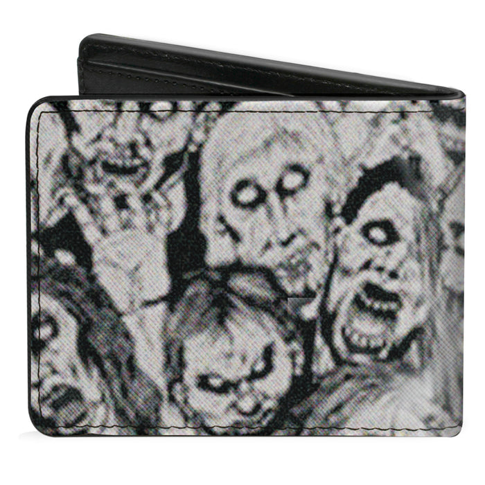 Bi-Fold Wallet - Zombie Skulls Sketch Bi-Fold Wallets Buckle-Down   