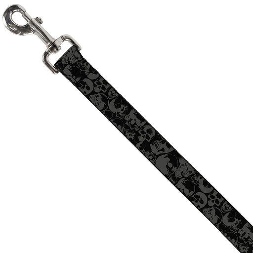 Dog Leash - Skull Pile Black/Gray Dog Leashes Buckle-Down   