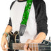 Guitar Strap - Hibiscus Collage Green Shades Guitar Straps Buckle-Down   