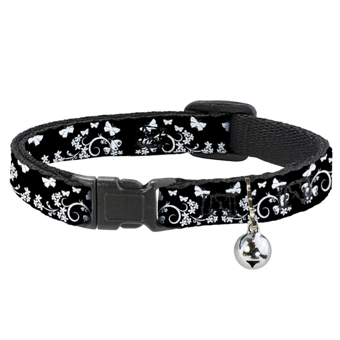 Cat Collar Breakaway - Butterfly Garden Black White Breakaway Cat Collars Buckle-Down   