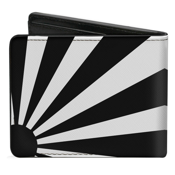Bi-Fold Wallet - Rising Sun White Black Bi-Fold Wallets Buckle-Down   