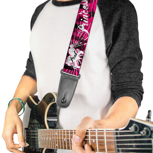 Guitar Strap - Punk Princess w Piano Keys Guitar Straps Buckle-Down   