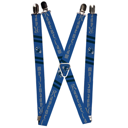 Suspenders - 1.0" - RAVENCLAW Badge 2-Stripe Blue Black Gray Suspenders The Wizarding World of Harry Potter Default Title  