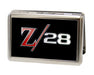 Business Card Holder - LARGE - 1969 Camaro Z 28 Emblem FCG Black Silvers Red Metal ID Cases GM General Motors   