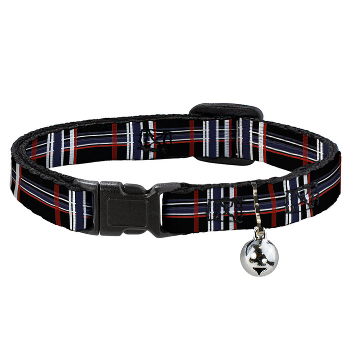 Cat Collar Breakaway - Plaid Black Red White Blue Breakaway Cat Collars Buckle-Down   