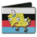 Bi-Fold Wallet - Mocking SpongeBob Pose Stripe White Black Red Blue Bi-Fold Wallets Nickelodeon   