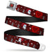 Queen's Heart Full Color Reds Gold Seatbelt Belt - Queen of Hearts Poses/Hearts/Cards Reds/Black Webbing Seatbelt Belts Disney   
