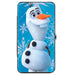 Hinged Wallet - Frozen II Olaf Smiling Pose + OLAF Snowflakes Blues White Hinged Wallets Disney   