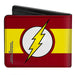 Bi-Fold Wallet - Flash Logo Stripe Red White Yellow Bi-Fold Wallets DC Comics   