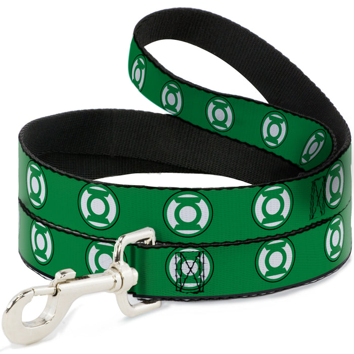 Dog Leash - Green Lantern Logo2 Green/Black/Green/White Dog Leashes DC Comics   