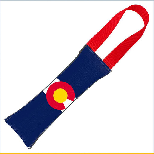 Dog Toy Squeaky Tug Toy - Colorado Flag Centered Dog Toy Squeaky Tug Toy Buckle-Down   
