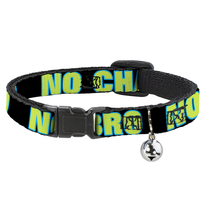 Cat Collar Breakaway - NO CHANCE BRO Black Turquoise Green Breakaway Cat Collars Buckle-Down   