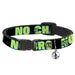 Cat Collar Breakaway - NO CHANCE BRO Black Turquoise Green Breakaway Cat Collars Buckle-Down   