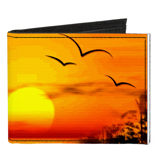 Canvas Bi-Fold Wallet - Golden Sunset Canvas Bi-Fold Wallets Buckle-Down   