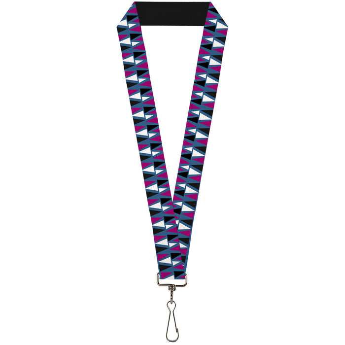 Lanyard - 1.0" - Peaks Turquoise Fuchsia Black White Lanyards Buckle-Down   