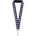 Lanyard - 1.0" - Peaks Turquoise Fuchsia Black White Lanyards Buckle-Down   