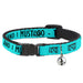 Cat Collar Breakaway - THE MOUNTAINS ARE CALLING AND I MUST GO Mountains Outline2 Teal White Black Breakaway Cat Collars Buckle-Down   