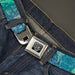 BD Wings Logo CLOSE-UP Full Color Black Silver Seatbelt Belt - Retro Monster Aqua Webbing Seatbelt Belts Buckle-Down   