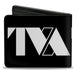 MARVEL STUDIOS LOKI TV SERIES Bi-Fold Wallet - Loki TVA Time Variance Authority Logo Black White Bi-Fold Wallets Marvel Comics   