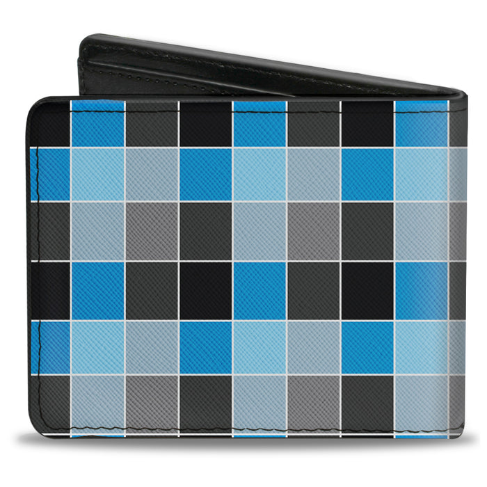 Bi-Fold Wallet - Checker Mosaic Blue Bi-Fold Wallets Buckle-Down   