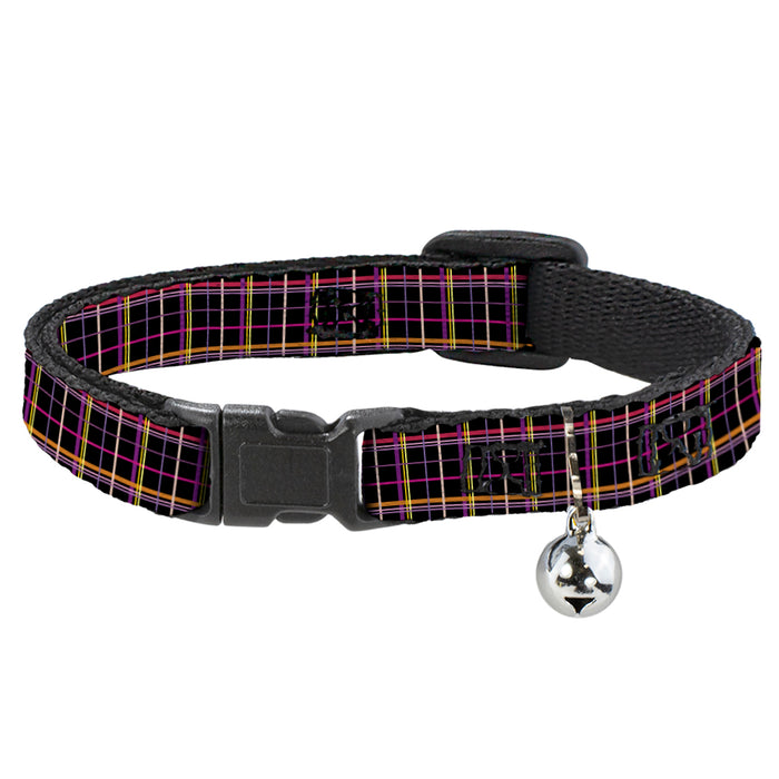 Cat Collar Breakaway - Wire Grid Black Orange Purple Breakaway Cat Collars Buckle-Down   