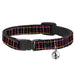 Cat Collar Breakaway - Wire Grid Black Orange Purple Breakaway Cat Collars Buckle-Down   