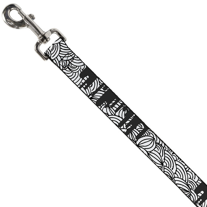 Dog Leash - Doodle1/Paint Drips White/Black Dog Leashes Buckle-Down   