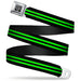 BD Wings Logo CLOSE-UP Full Color Black Silver Seatbelt Belt - Stripe Black/Green Webbing Seatbelt Belts Buckle-Down   