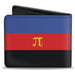 Bi-Fold Wallet - Flag Polyamorous Pi Symbol Blue Red Black Yellow Bi-Fold Wallets Buckle-Down   