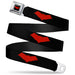 Red Hood Logo Full Color Black Red Seatbelt Belt - Red Hood Logo Black/Red Webbing Seatbelt Belts DC Comics   