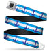 BD Wings Logo CLOSE-UP Full Color Black Silver Seatbelt Belt - Anchor/Stripe Blues/White Webbing Seatbelt Belts Buckle-Down   