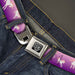 BD Wings Logo CLOSE-UP Full Color Black Silver Seatbelt Belt - Unicorn Sparkles Purple/Pink Webbing Seatbelt Belts Buckle-Down   