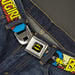 Batman Full Color Black Yellow Seatbelt Belt - BATGIRL in Action w/Face CLOSE-UP Webbing Seatbelt Belts DC Comics   