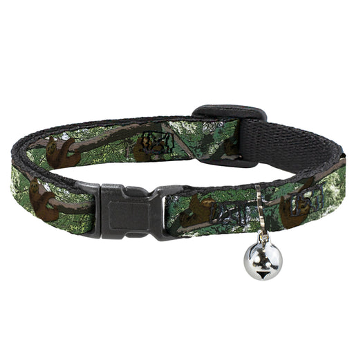 Cat Collar Breakaway - Sloth Tree Hanging Posterized Breakaway Cat Collars Buckle-Down   