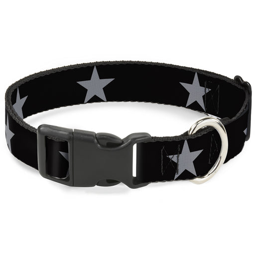 Plastic Clip Collar - Star Black/Silver Plastic Clip Collars Buckle-Down   