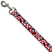 Dog Leash - Mickey Mouse Poses Scattered Red/Black/White Dog Leashes Disney   