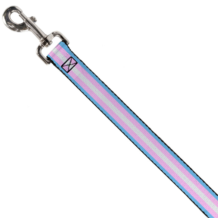 Dog Leash - Flag Transgender Baby Blue/Baby Pink/White Dog Leashes Buckle-Down   