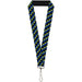 Lanyard - 1.0" - Checker Trio Green Black Blue Lanyards Buckle-Down   