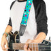 Guitar Strap - Dots Seafoam Green Multi Pastel Guitar Straps Buckle-Down   